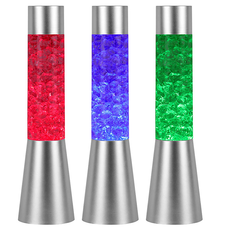 Цвет меняя свет ночи жидкого яркого блеска со льдом, как в форме