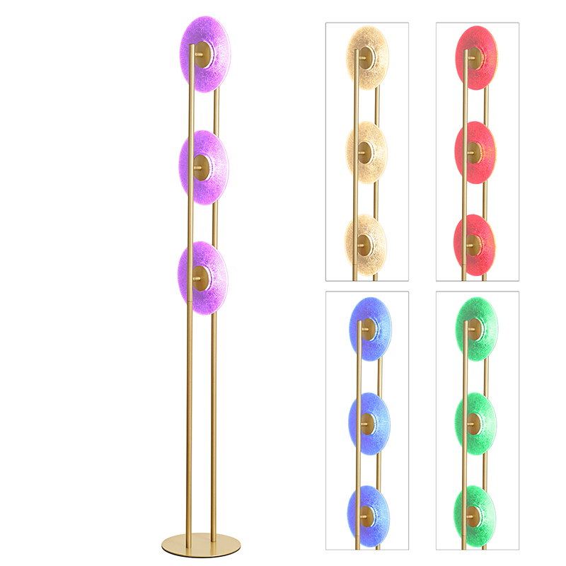 Светодиодный торшер RGB с 3 дисками