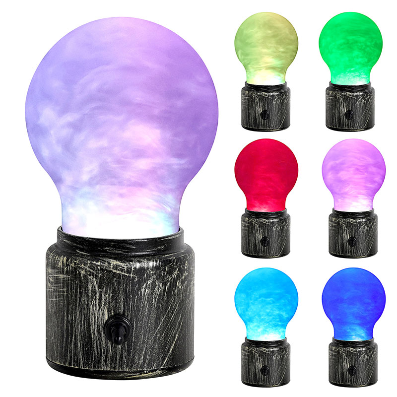 RGB блеск жидкая ночная лампа с большой лампочкой