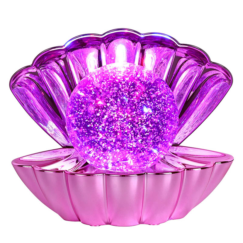 RGB-лампа-ракушка с блестящей жидкостью