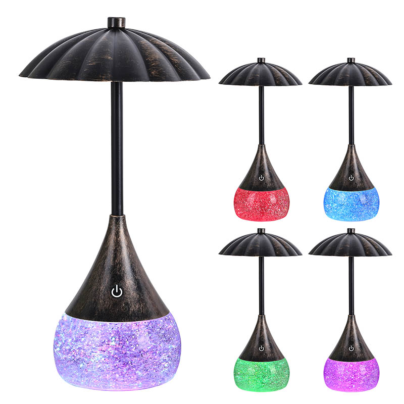 Светодиодная лампа с теплым светом с бутылкой RGB Glitter